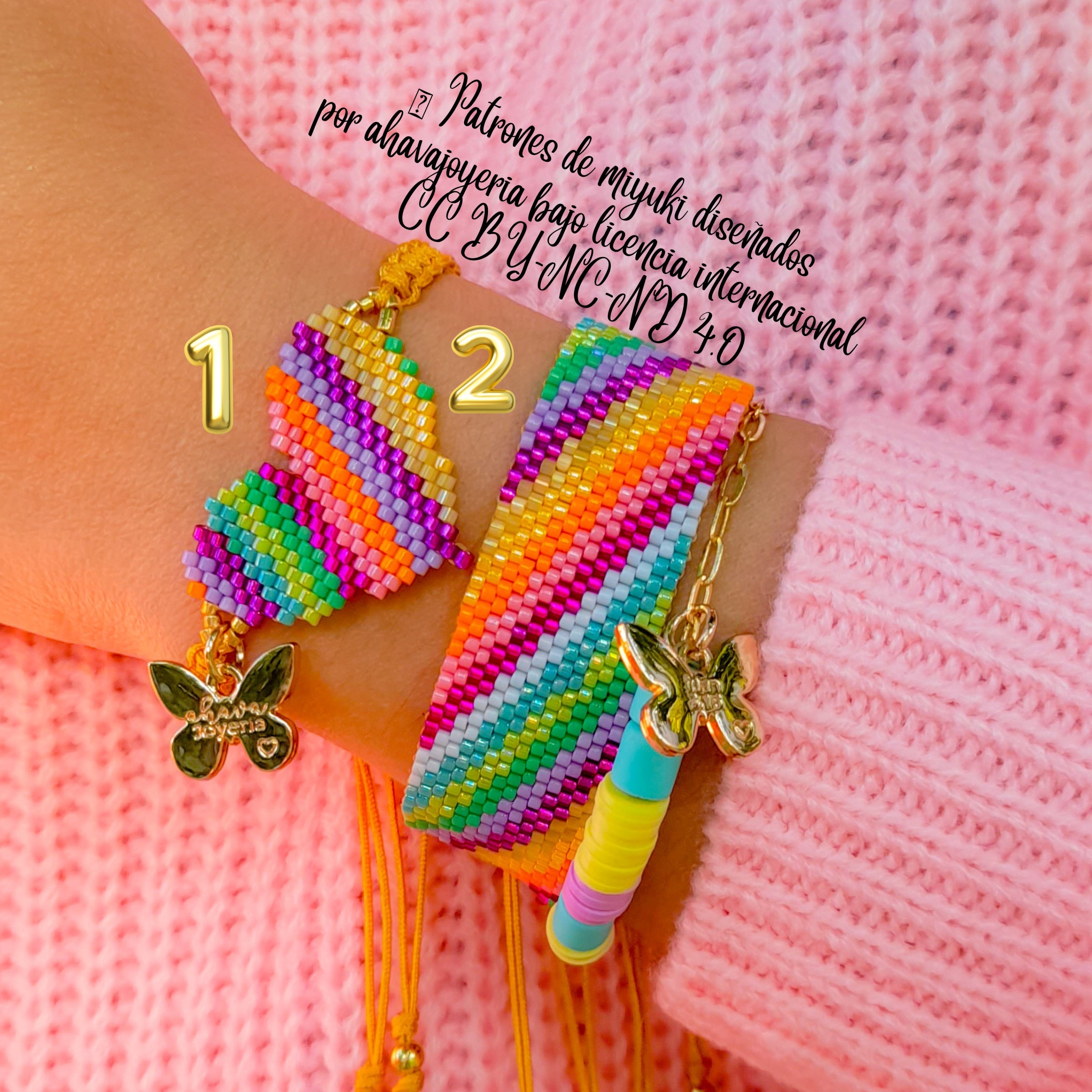 Dúos pulseras tejidas 90´s
