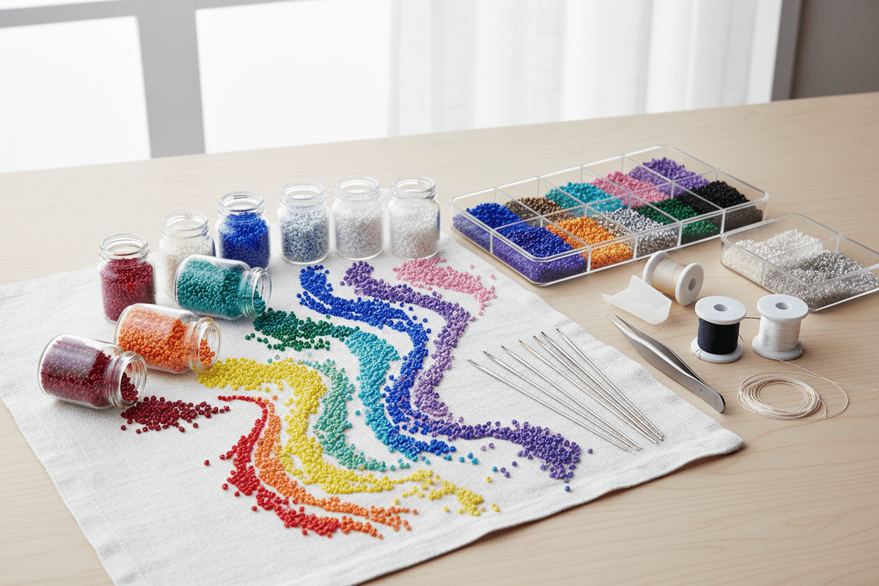 Aretes bordados hecho a mano coquette - Ahava joyería artesanal