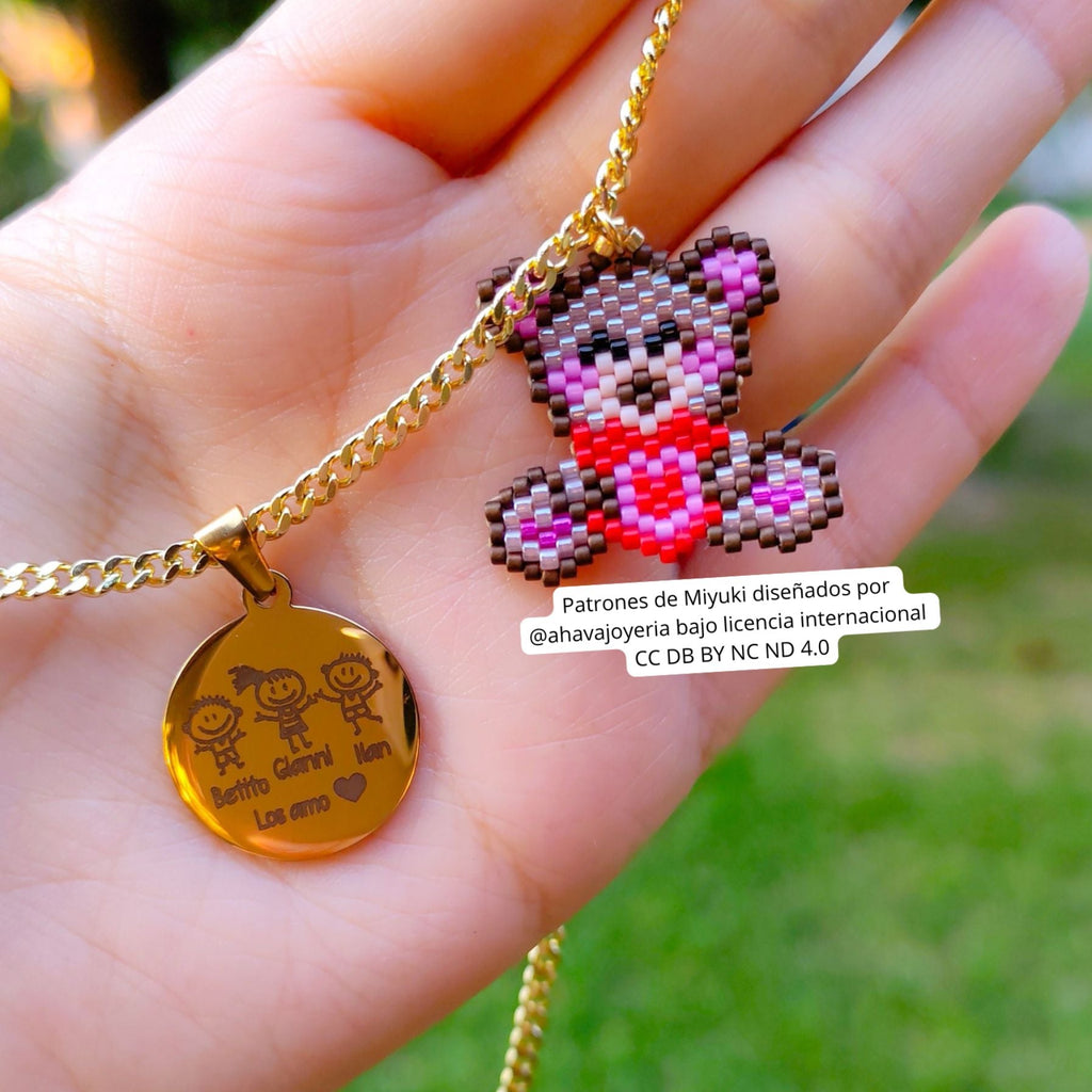 Collar acero personalizado - Ahava joyería artesanal