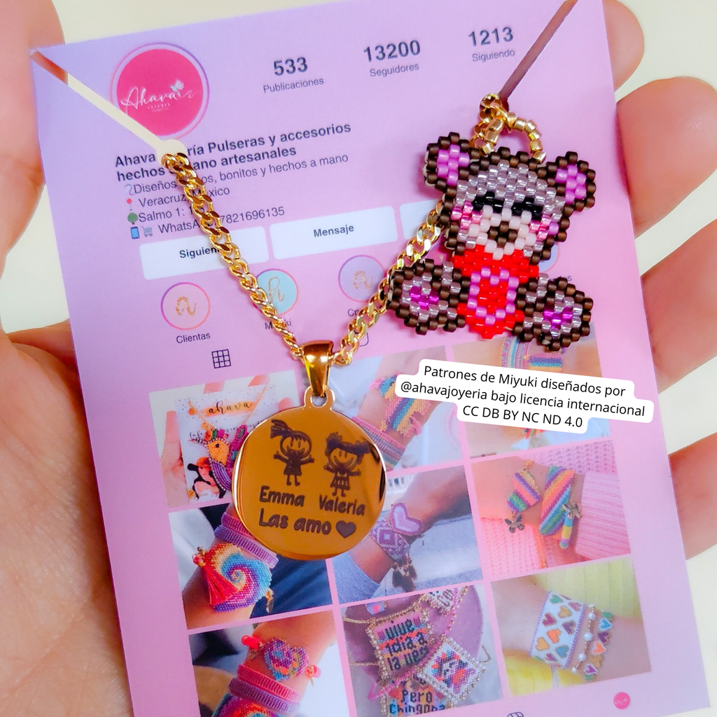 Collar acero personalizado - Ahava joyería artesanal