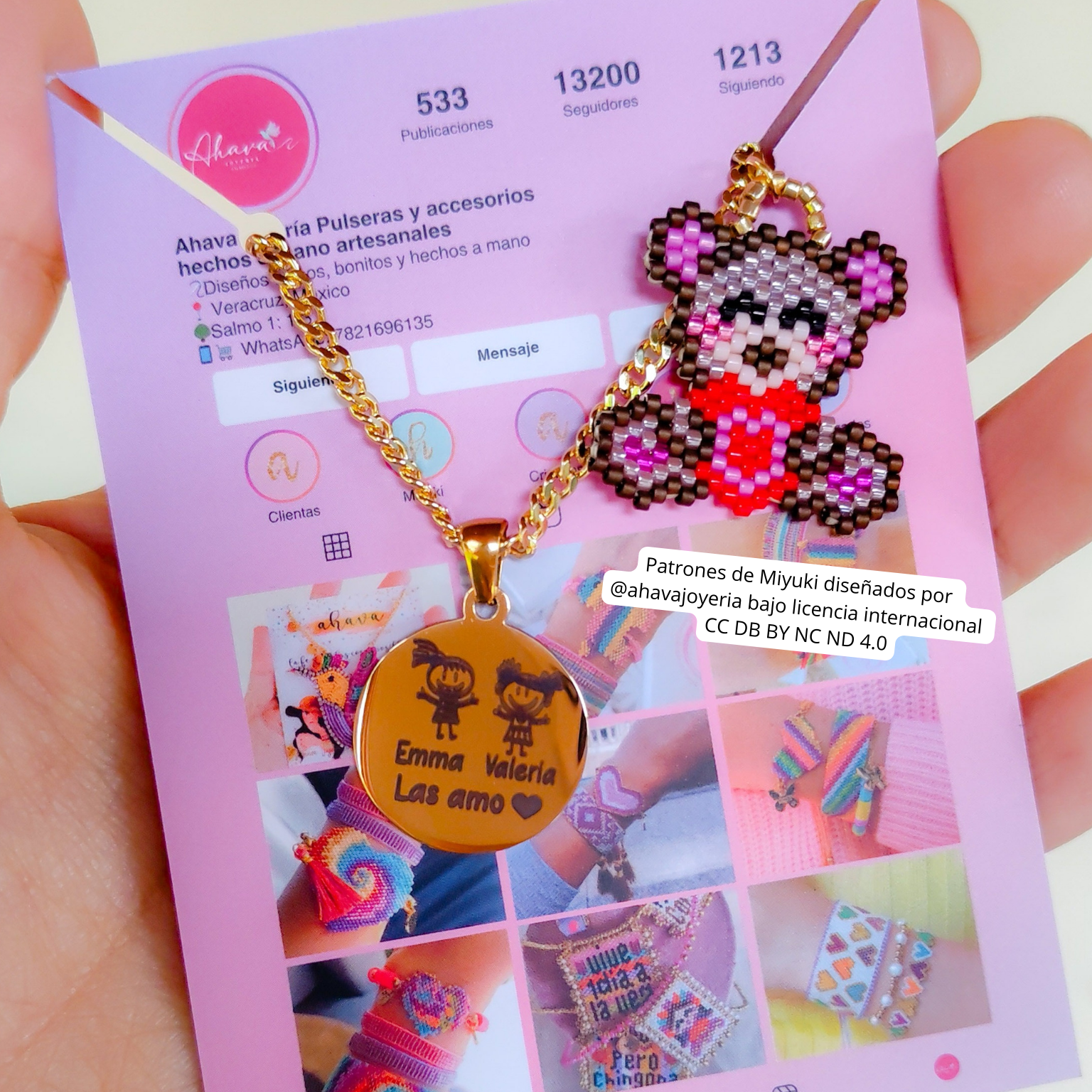 Collar acero personalizado - Ahava joyería artesanal