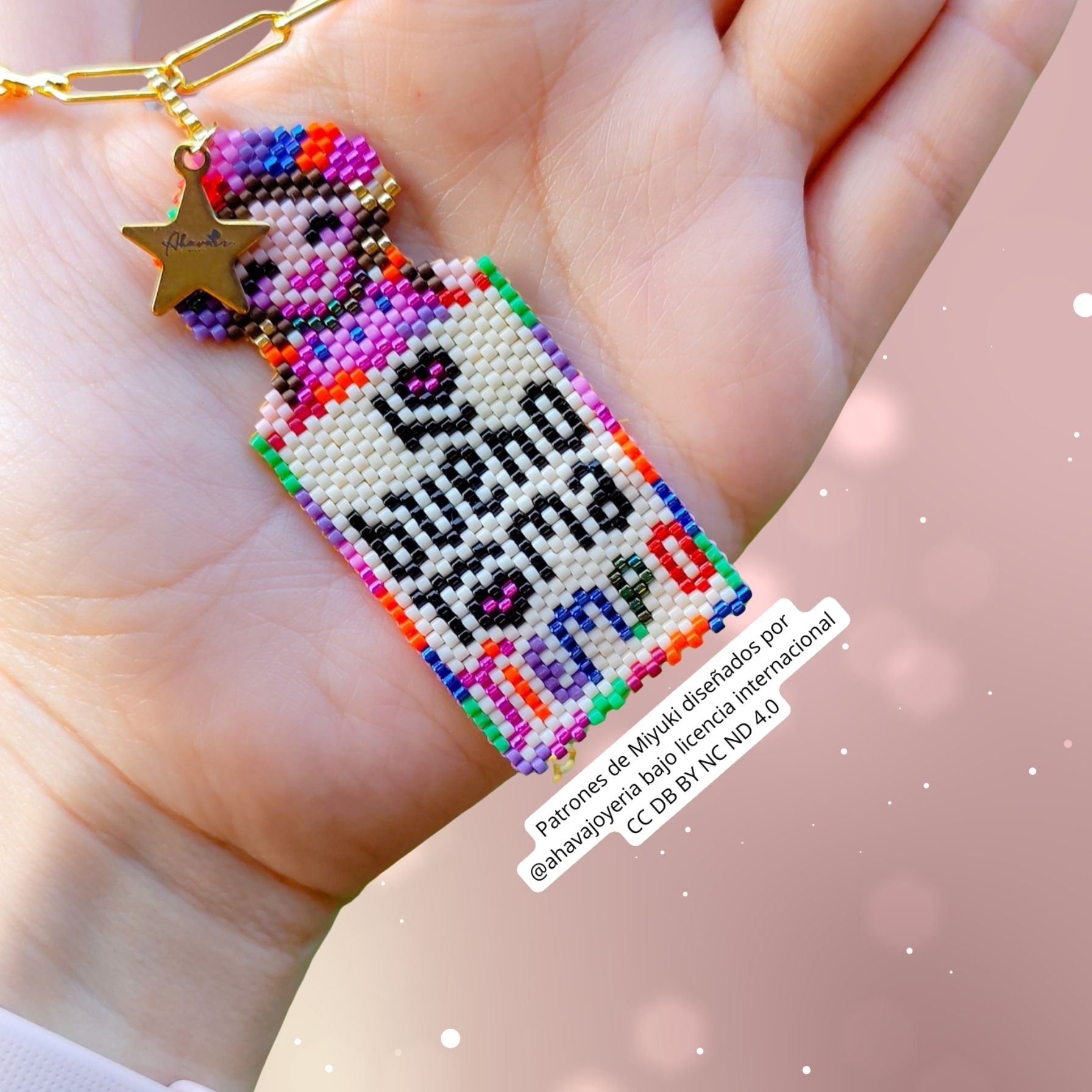 Collar "Lo bueno toma tiempo" artesanía en miyuki - Ahava joyería artesanal