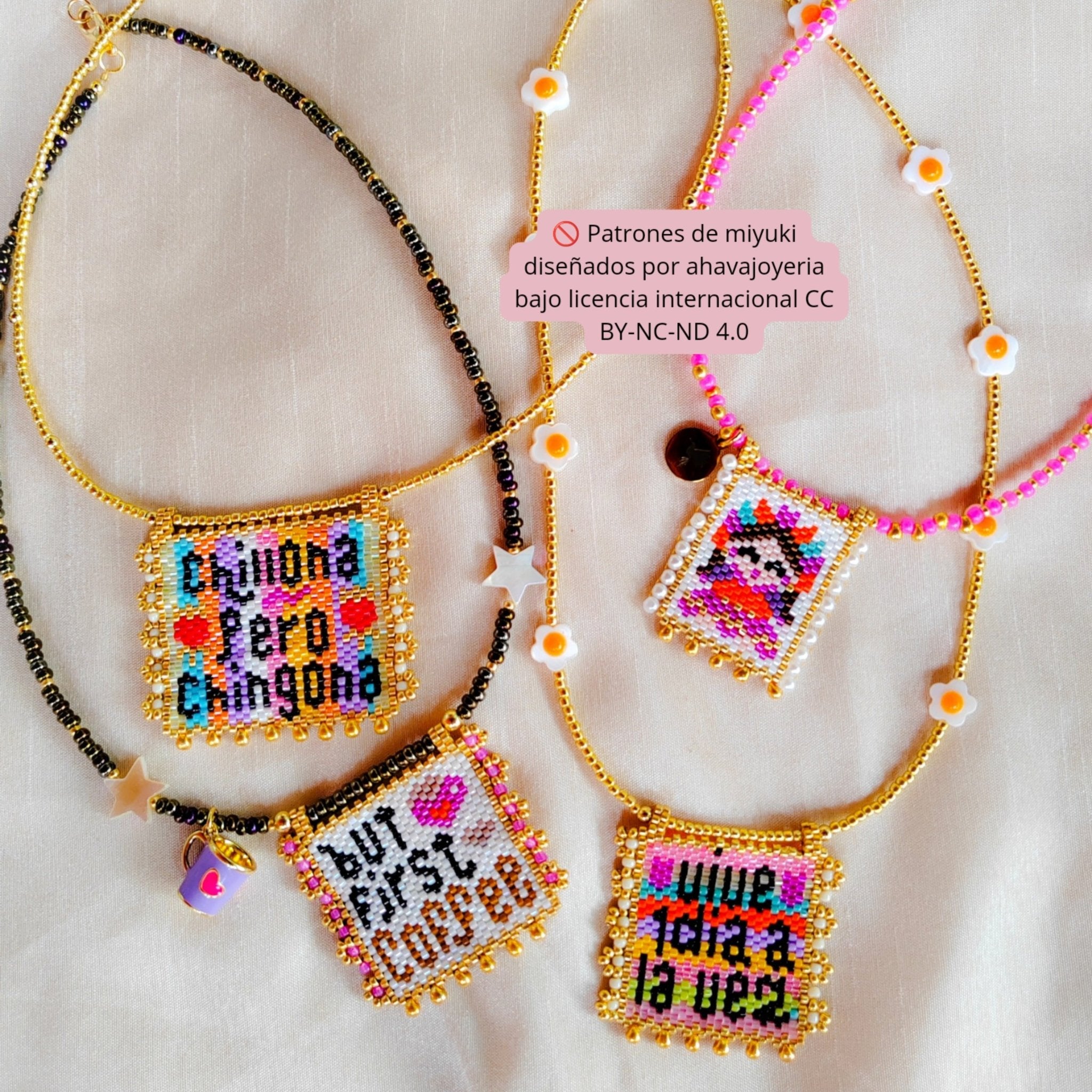 Collares hechos a mano frases - Ahava joyería artesanal
