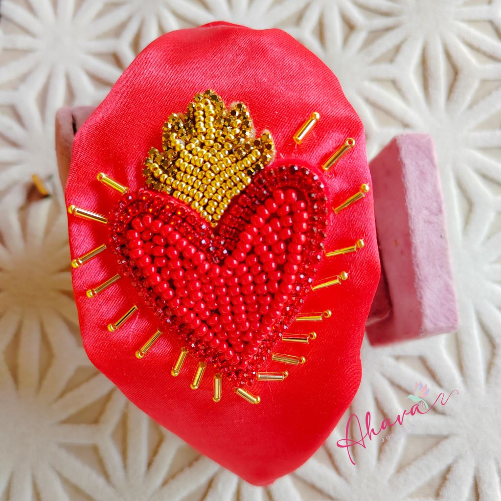 Diademas artesanales corazones - Ahava joyería artesanal