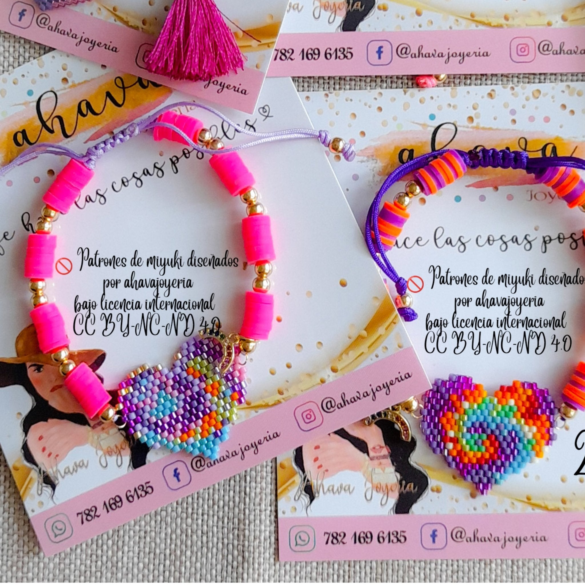 Set pulseras artesanales verano - Ahava joyería artesanal