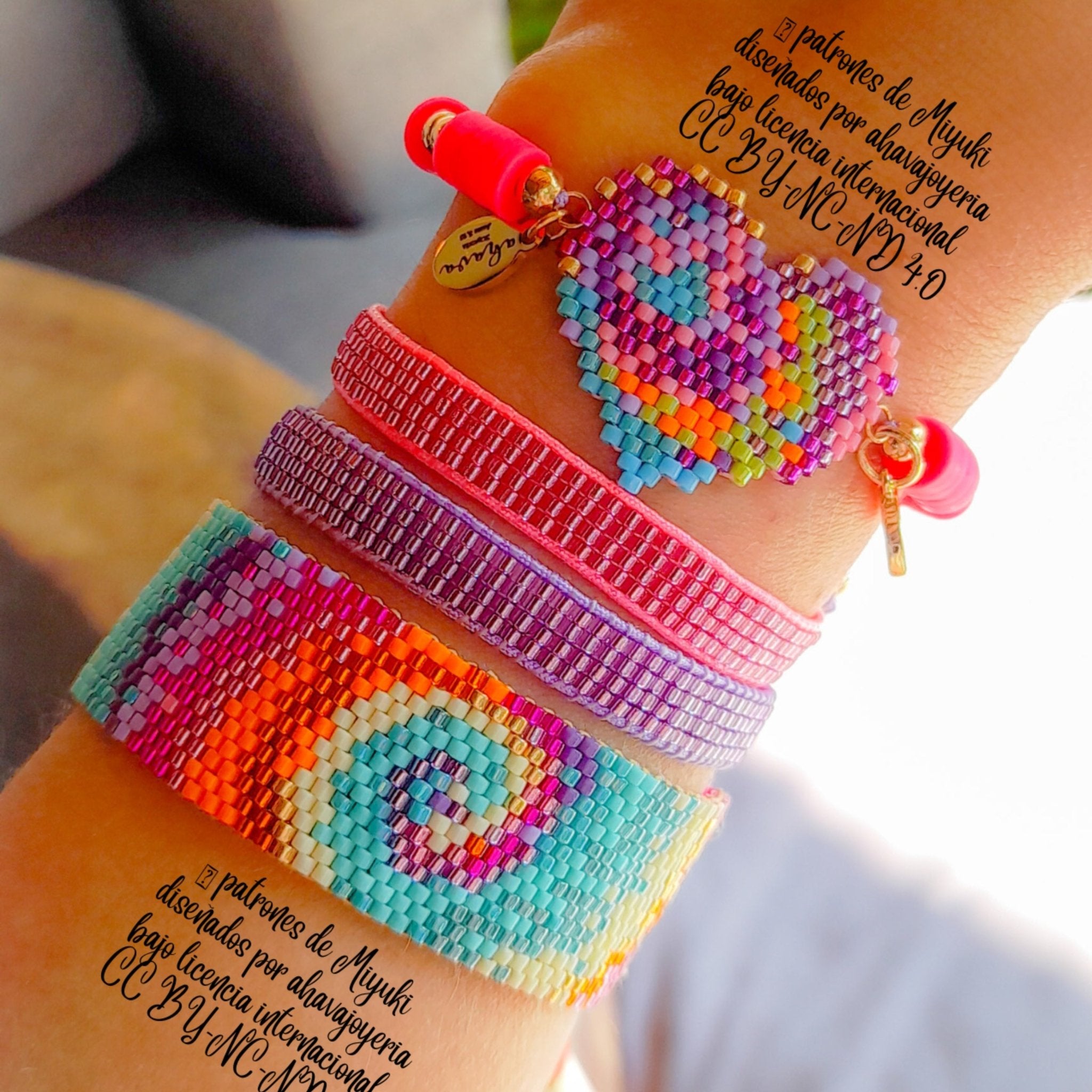 Set pulseras artesanales verano - Ahava joyería artesanal